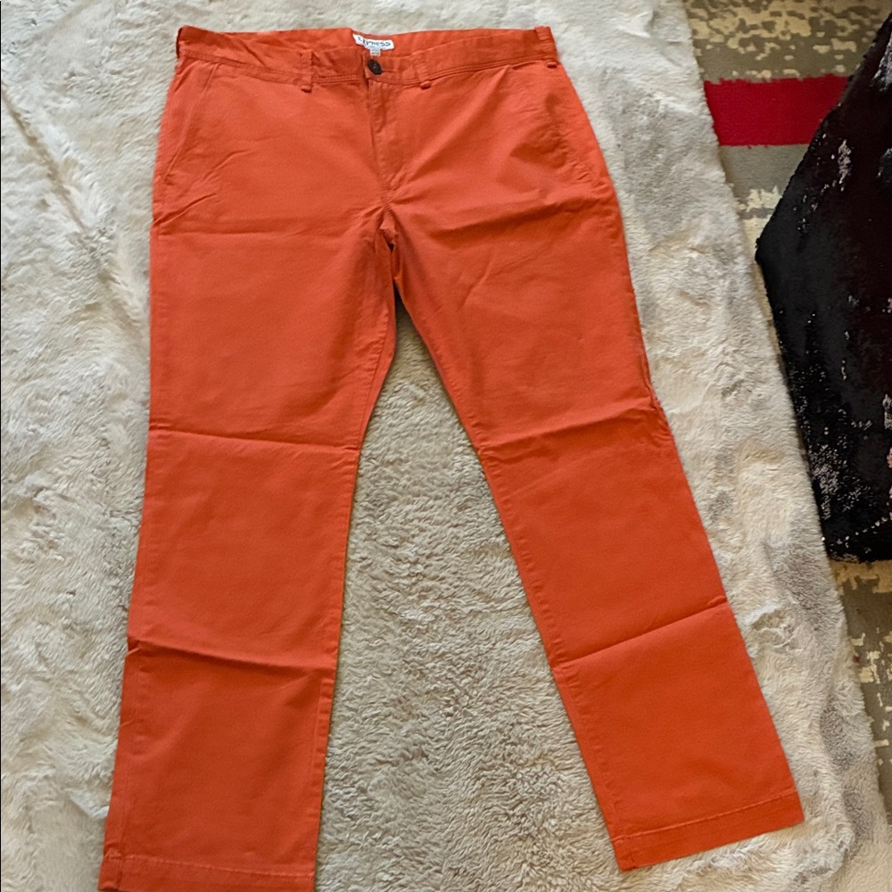 Express Men's Vibrant Orange Chinos
